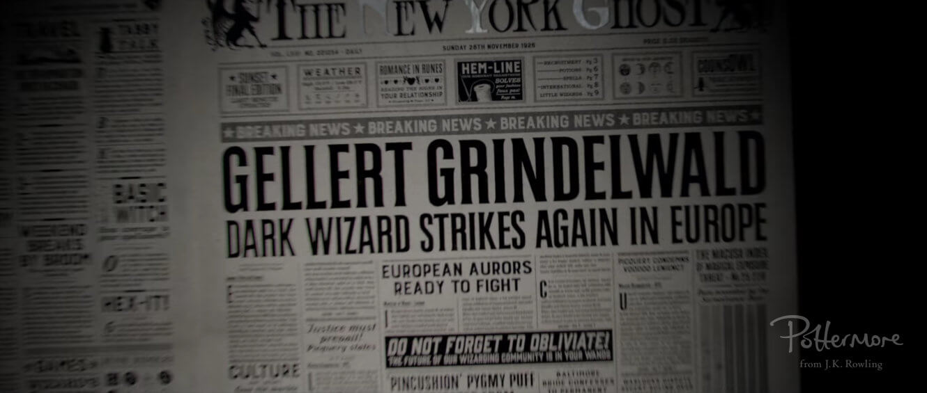 Los actos de Grindelwald se han notado en Estados Unidos.